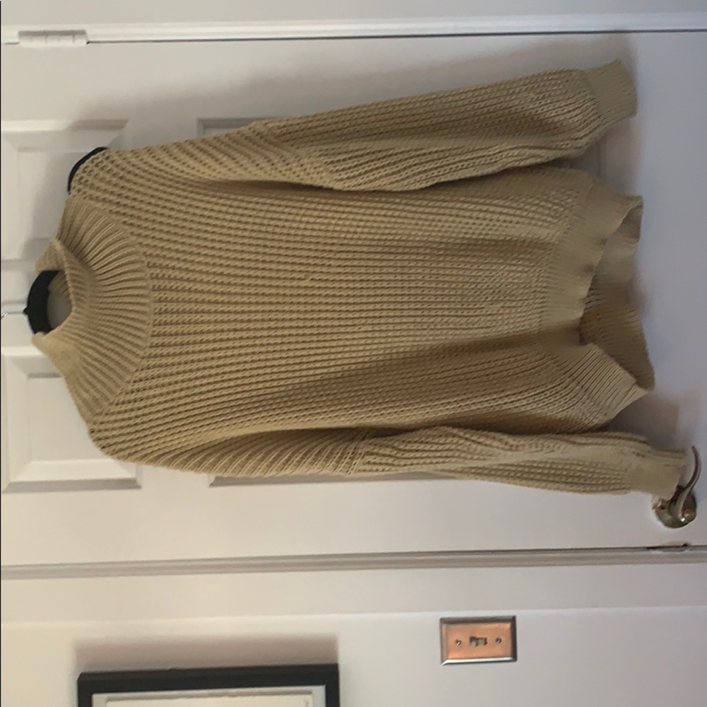Cow neck chunky sweater